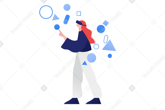 Virtual reality Illustration in PNG, SVG