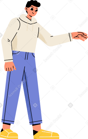 man in a white hoodie PNG, SVG
