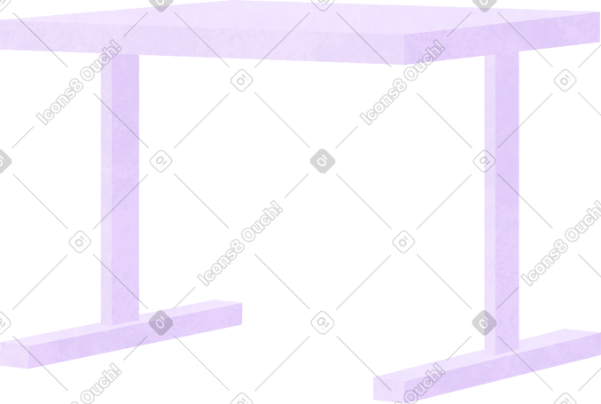 purple bench PNG, SVG