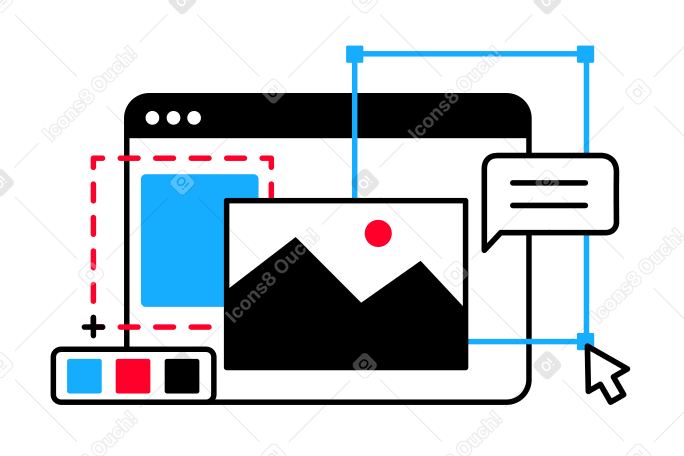 Web design program Illustration in PNG, SVG