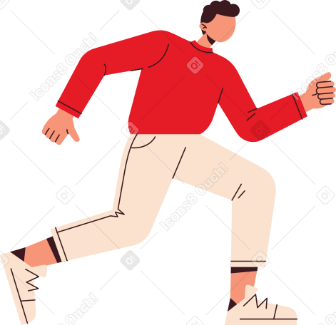 man in running pose PNG, SVG
