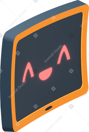 3D Monitor with smile PNG, SVG