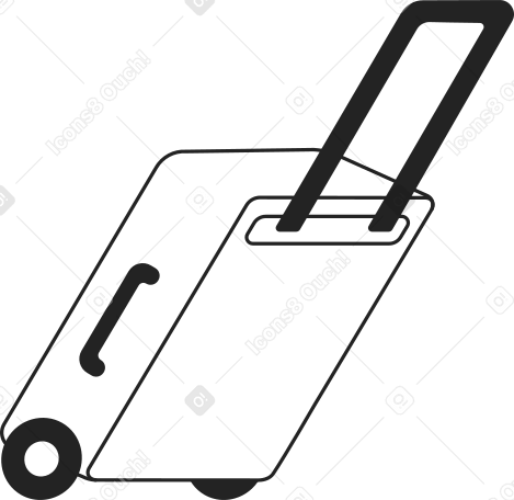 white suitcase PNG, SVG