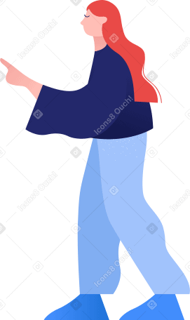 mulher apontando para algo PNG, SVG