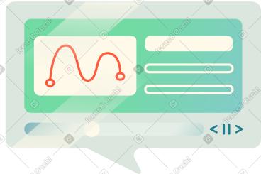 Speech bubble with chart PNG, SVG