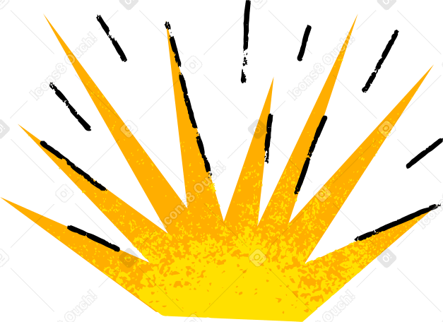 explosion Illustration in PNG, SVG
