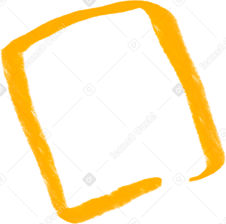 small yellow square with white background Illustration in PNG, SVG