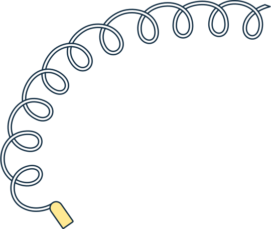 twisted telephone cord Illustration in PNG, SVG