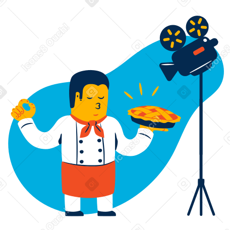 Cooking show Illustration in PNG, SVG