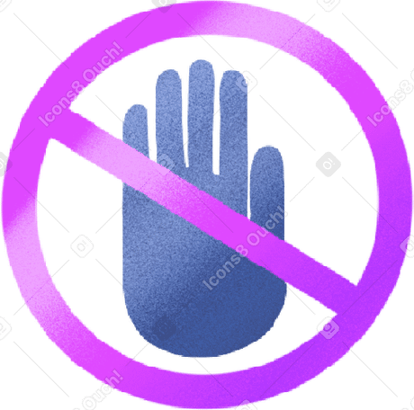 Non toccare il segno PNG, SVG