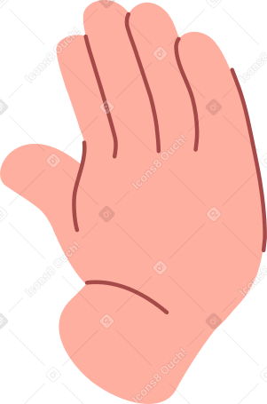 il dorso della mano dà il cinque PNG, SVG