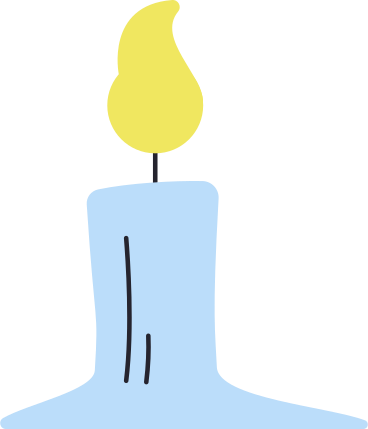 Super small light blue candle PNG, SVG