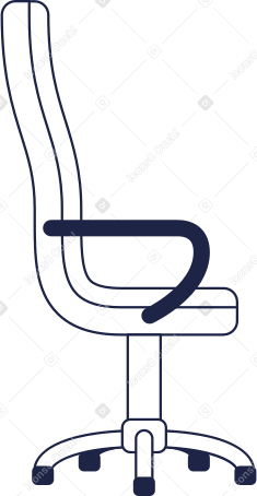 office chair line Illustration in PNG, SVG