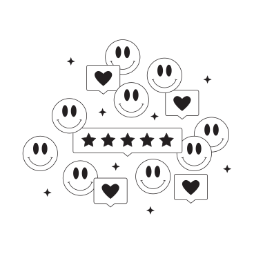 Heart and star emoticon icons PNG, SVG
