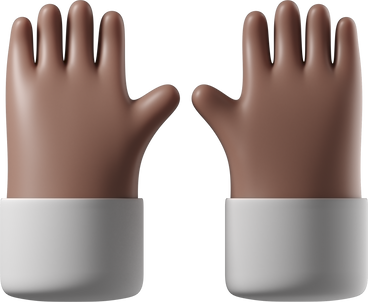 Alzando le mani di pelle marrone PNG, SVG
