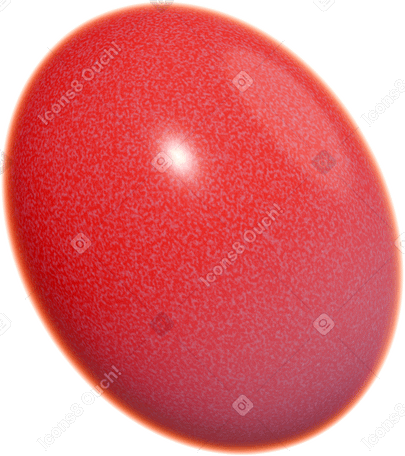3D red egg PNG, SVG
