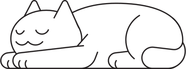 the cat is sleeping PNG, SVG