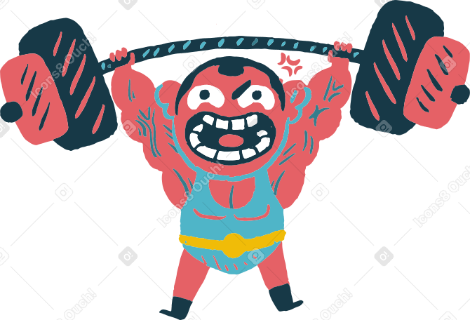powerlifting Illustration in PNG, SVG