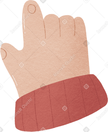 right arm with red sleeve PNG, SVG
