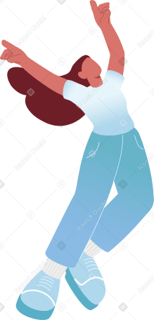 счастливая женщина вскакивает в PNG, SVG