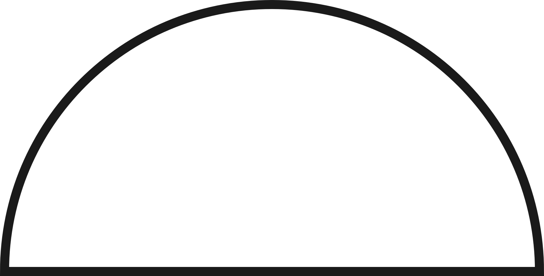 Semicircle Illustration in PNG, SVG