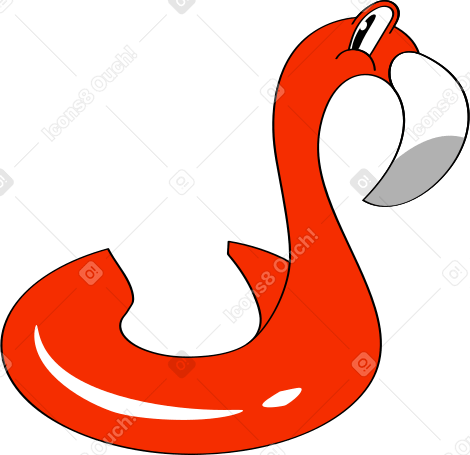 inflatable flamingo Illustration in PNG, SVG