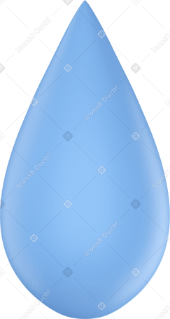 3D blue water drop Illustration in PNG, SVG