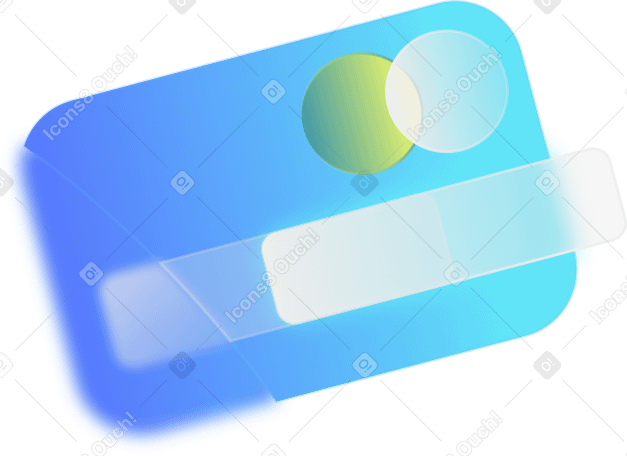 blue plastic bank card PNG, SVG