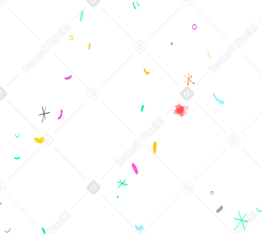 confetti Illustration in PNG, SVG