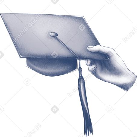 hand holding an academic hat PNG, SVG