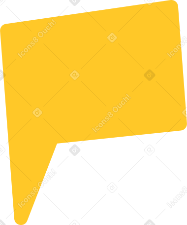 speech bubble yellow PNG, SVG