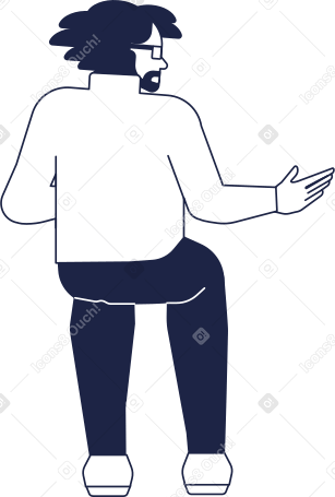 hombre sentado vista trasera PNG, SVG