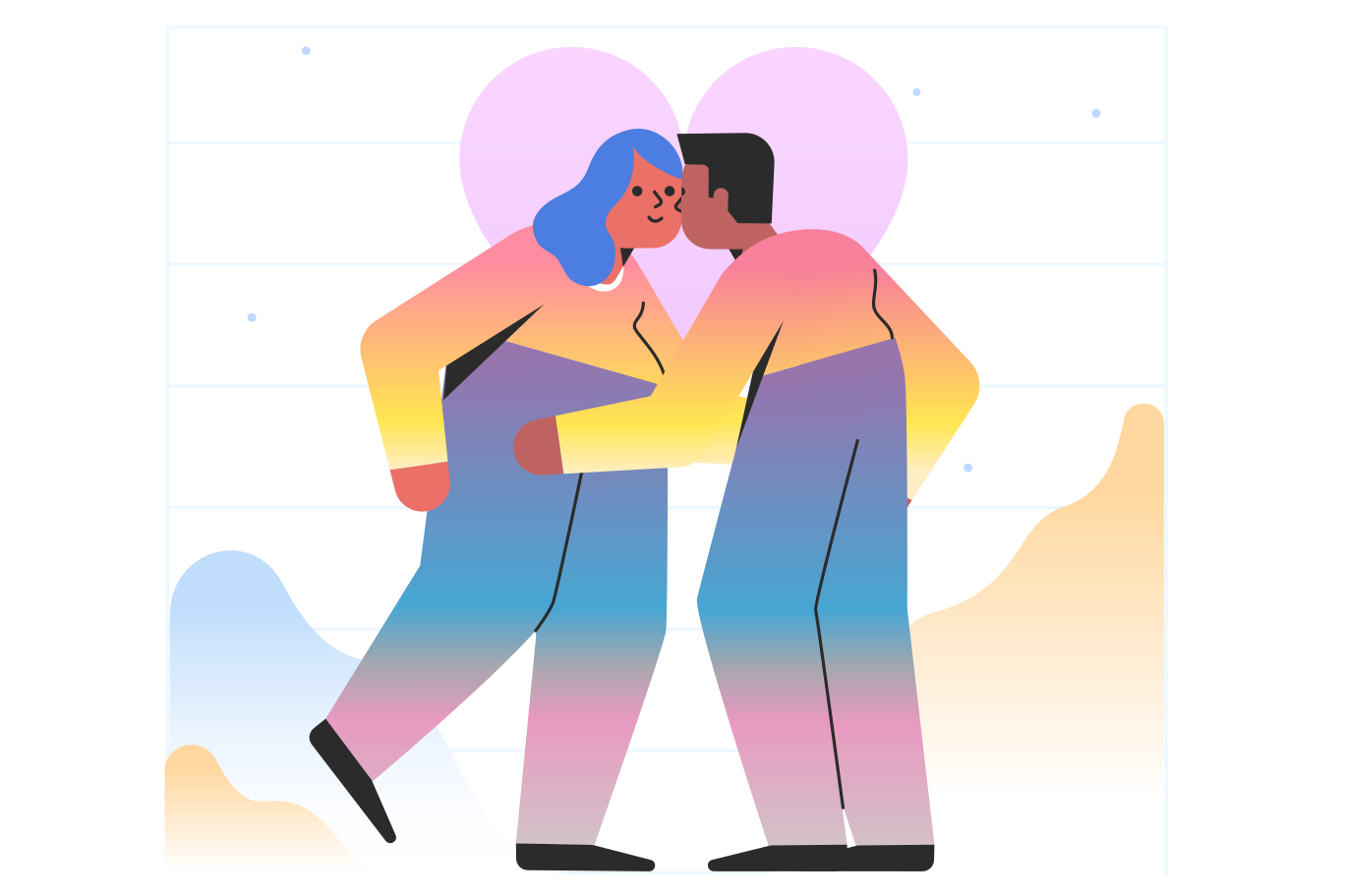 Kiss Illustration in PNG, SVG