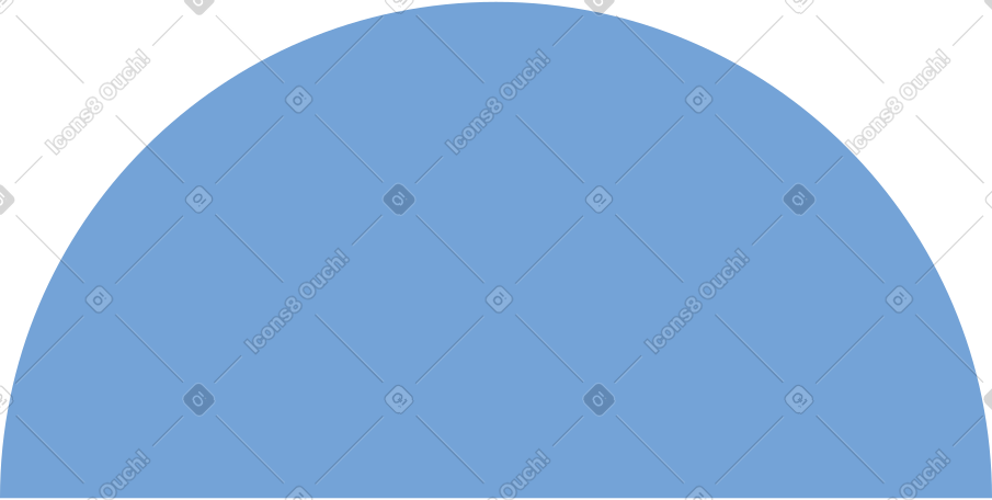 blue semicircle PNG, SVG