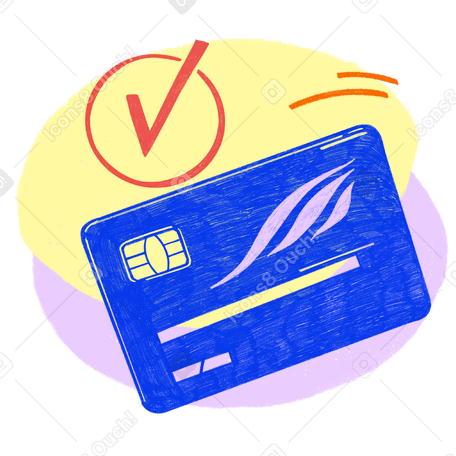 Payment by credit card Illustration in PNG, SVG