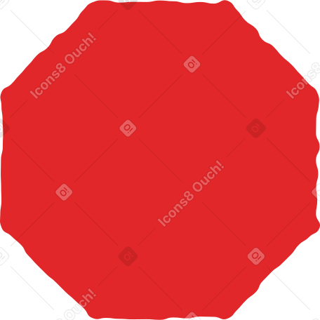 red octagon Illustration in PNG, SVG