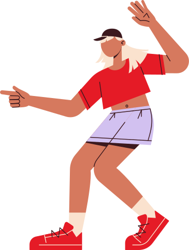 young woman in shorts PNG, SVG