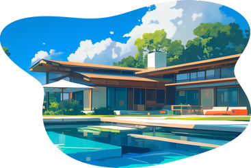 Modern house background в PNG, SVG