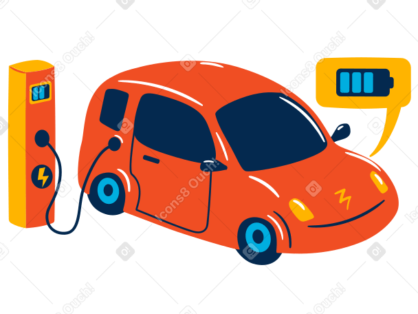 電気自動車サービス のpngとsvgでのイラスト