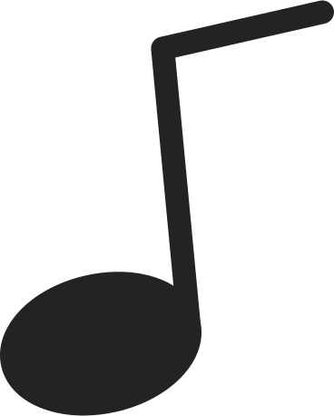 black musical note PNG, SVG
