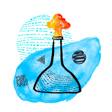 Chemisches experiment mit explosion PNG, SVG