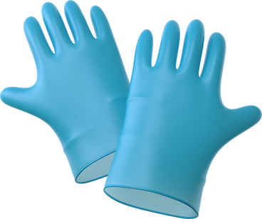 blue medical gloves PNG, SVG