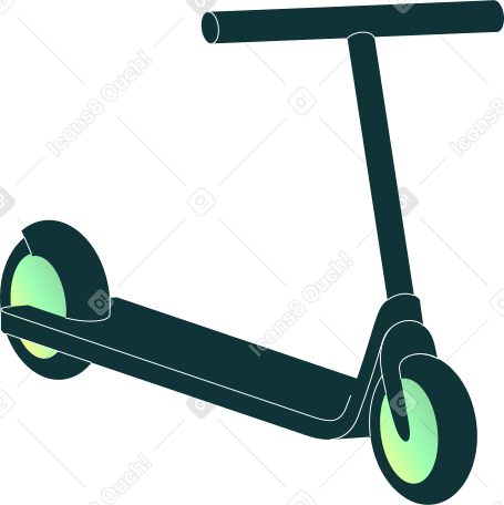 black scooter PNG, SVG