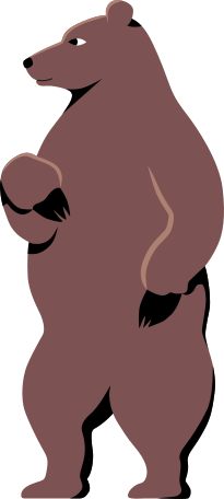 brown bear standing PNG, SVG