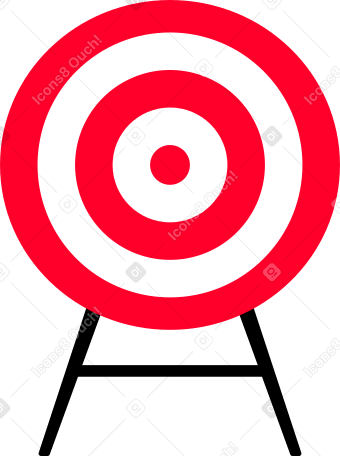 big red target Illustration in PNG, SVG