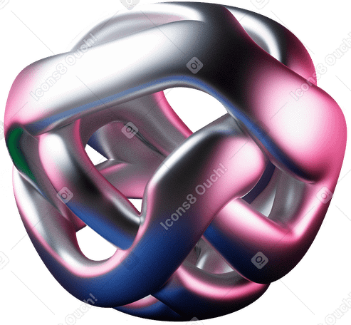 3D abstract glossy form Illustration in PNG, SVG