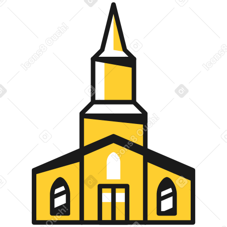 church Illustration in PNG, SVG
