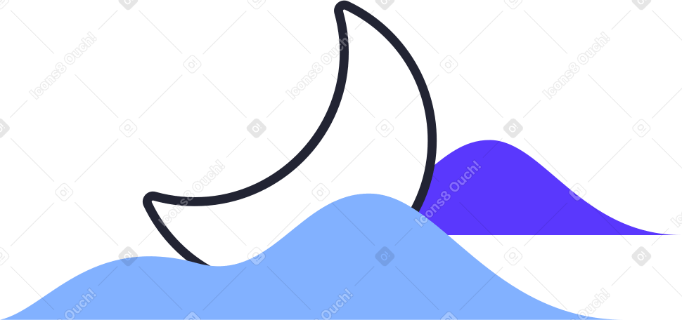 moon cloud Illustration in PNG, SVG