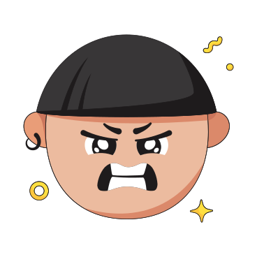 Angry face PNG, SVG