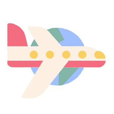 Airplane flying around the earth PNG, SVG